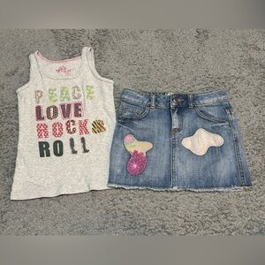 Girls Youth 7 Tank and Skirt Bundle